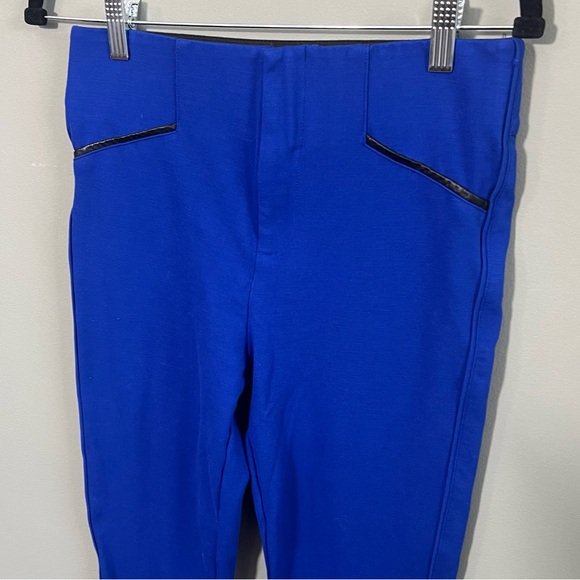 INC International Concepts Royal Blue Elastic Waist Skinny Office Pants, Size 4 - Picture 3 of 10